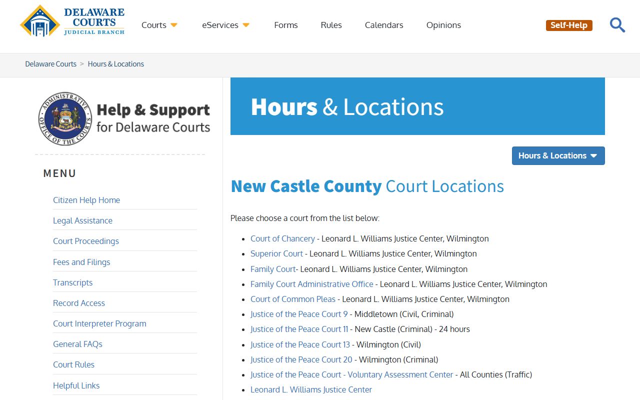 Delaware City Justice of the Peace Court Records